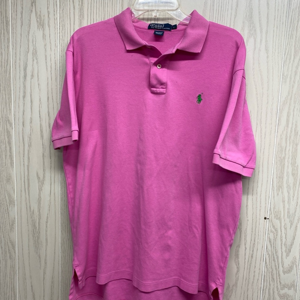 Polo Ralph Lauren 90s
Classic Shirt Mens L Pink 100% Cotton Green Pony